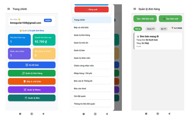FokaPOS quản lý bán hàng nhà hàng