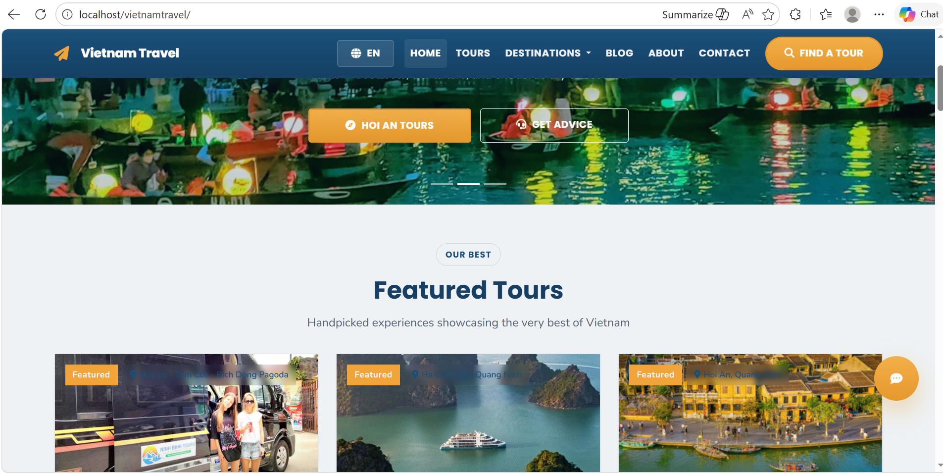 Mẫu website du lịch