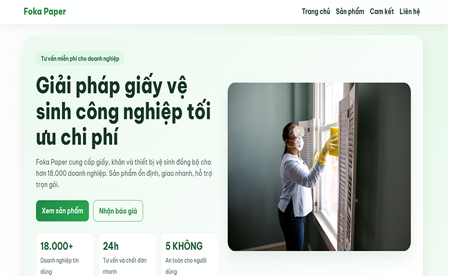 Website công ty giấy